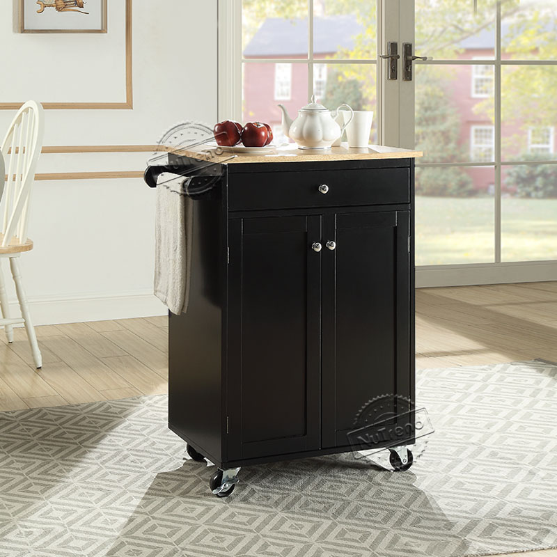 102078 Small Portable Kitchen Dining Room Cart on Wheels