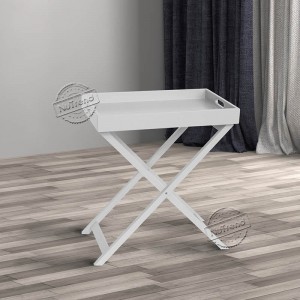 Folding Tray Table with Removable Top Portable Bedside Tray Table for Small Spaces 201037