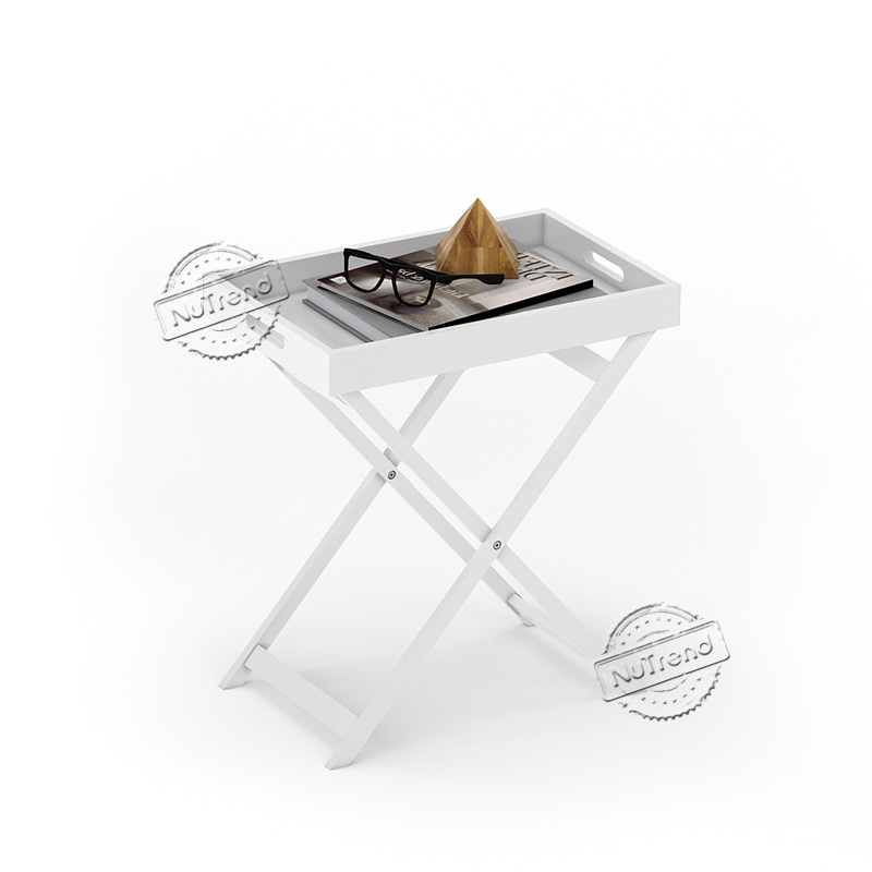 Folding Tray Table with Removable Top Portable Bedside Tray Table for Small Spaces 201037