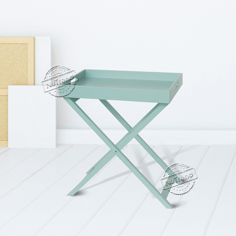 Folding Tray Table with Removable Top Portable Bedside Tray Table for Small Spaces 201037