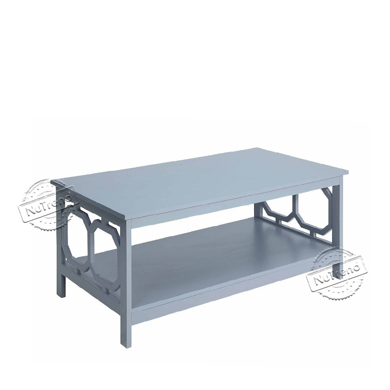 Grey Omega Coffee Table with Storage Shelf Living Room 203107 Featured Image