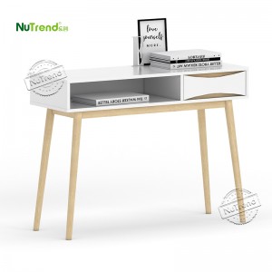 Reliable Supplier Cream Bedside Tables - 203279 Mid Century New Oslo White Console Table with Drawer Storage Entryway Furniture –  NuTrend