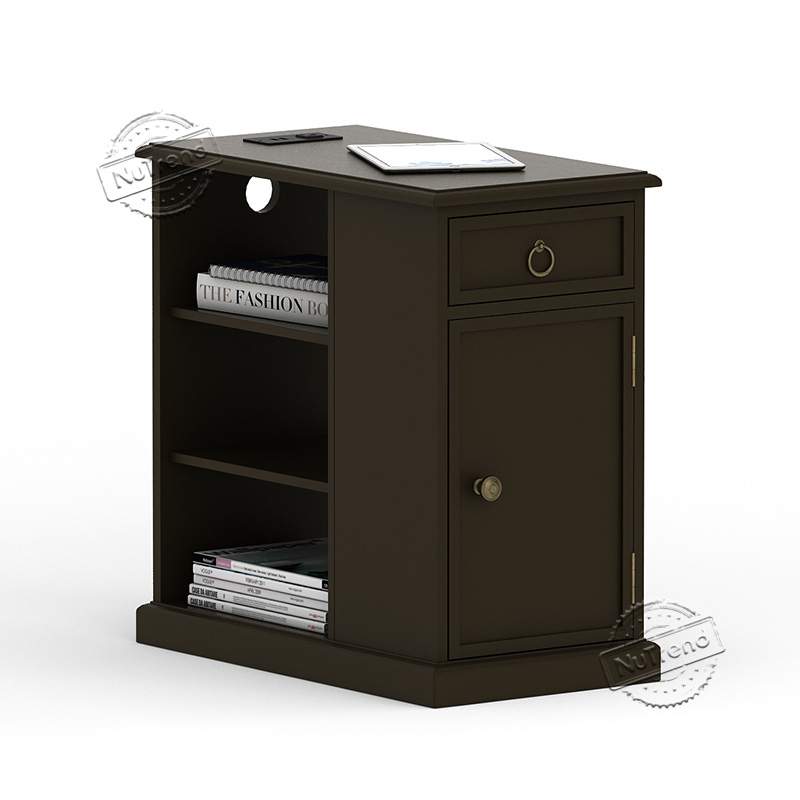 203497 Black End Table with Charging Station Chairside Table with Power Featured Image