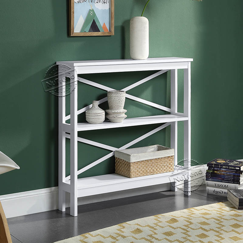 203502 Accent Console Table with 3-Tier Storage Shelf for Entryway Living Room Hallway Featured Image