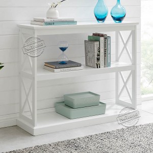 Cross Base 3 Tier Console Table Entry Hallway Table for Living Room 203626