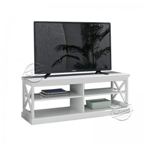 Cross Base 3 Tier TV Stand Entertainment Center Media Console Table 203627