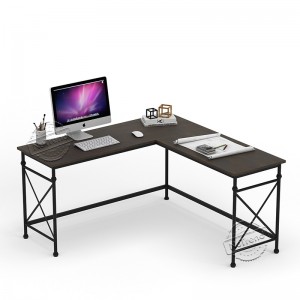503145 Industrial L Shaped Desk for Home Office