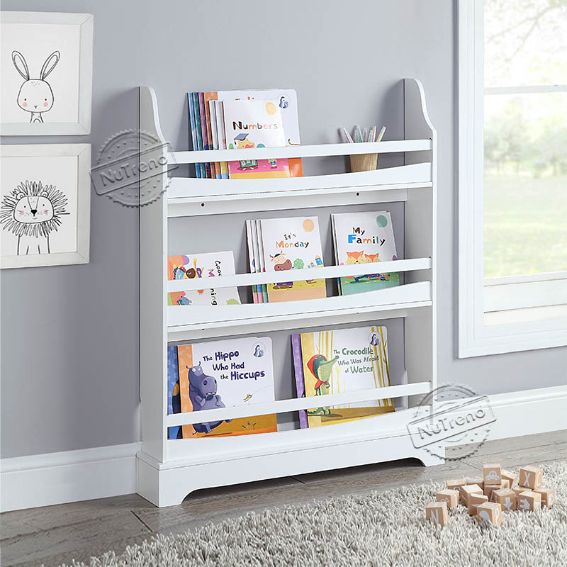 Kids Bookshelf 3 Tiers Rack Wall for Study Living Room 708037