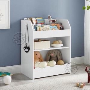Wooden White Kids Toy Storage Shelf for Play Room 708055