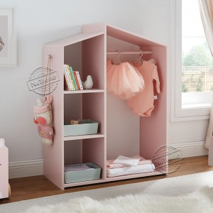 Pink Multifunction Storage Shelf Costume Closet for Kids 708059