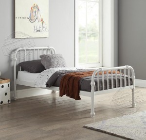 Junior Size Bed Frame Metal Platform for Girl Kids Adults Easy Assemble 708063